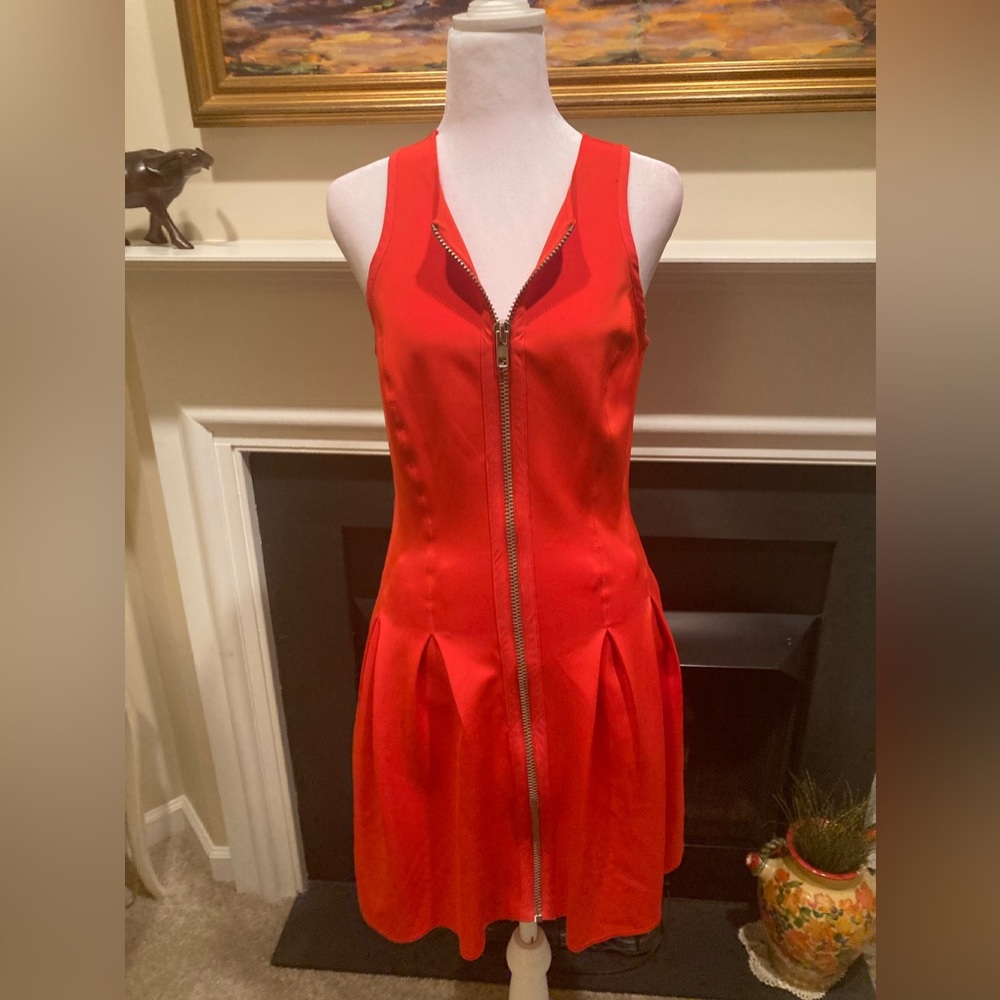 Zipper Fit and Flare Dress